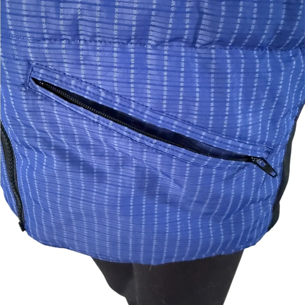 The North Face Blue and Black Quilted Vest
